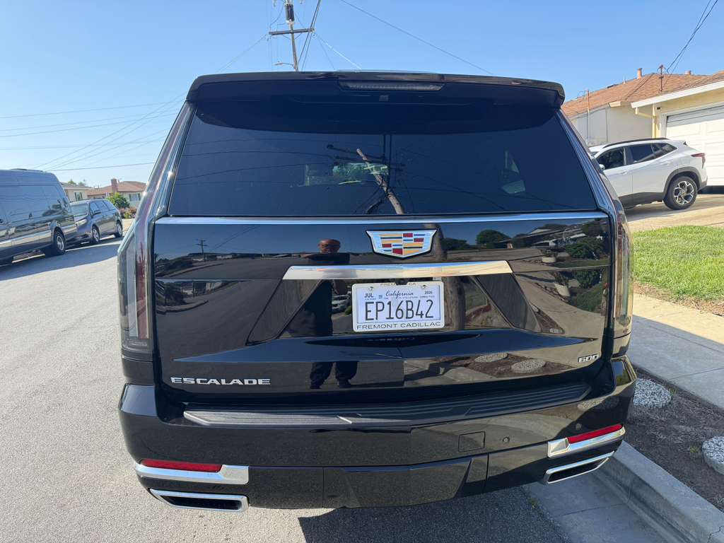 Black 2026 Cadillac Escalade luxury limo SUV for private chauffeur rides in San Francisco